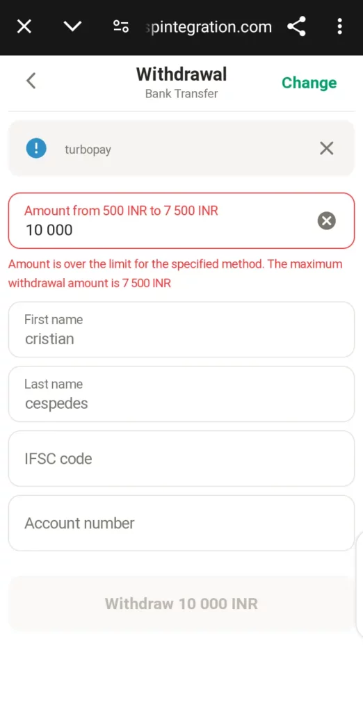 Parimatch withdrawal limits