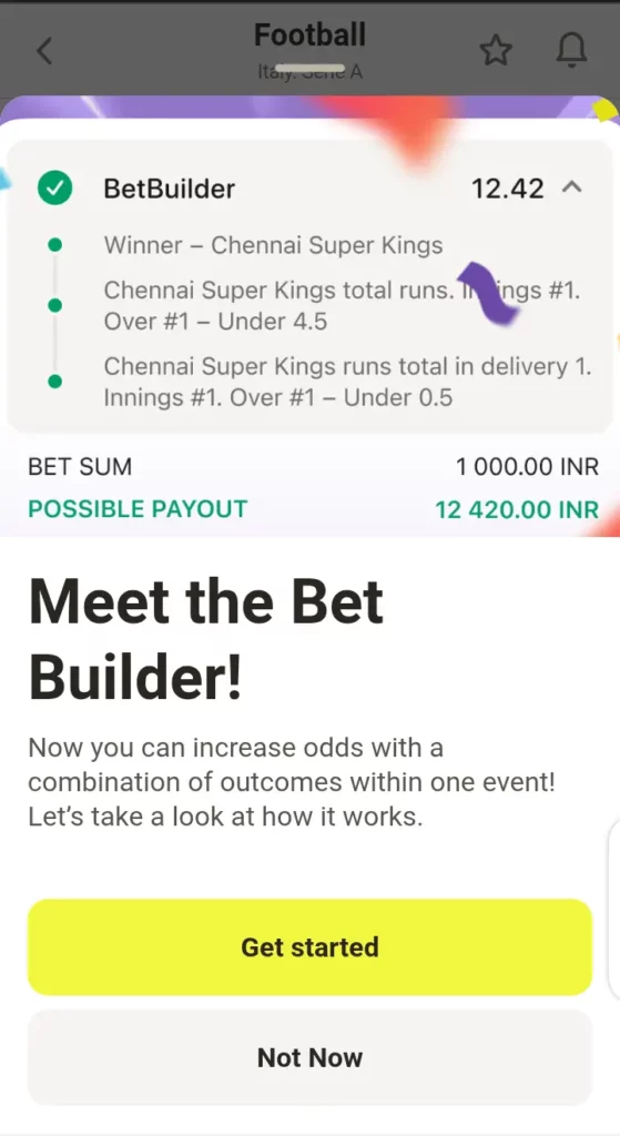 Parimatch bet builder