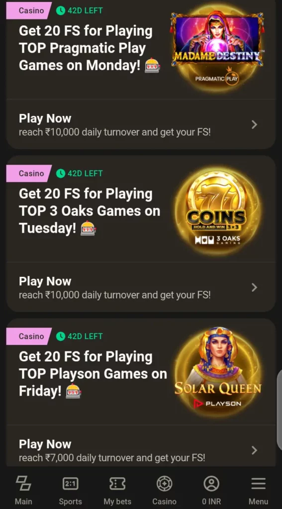 Parimatch slots tournaments