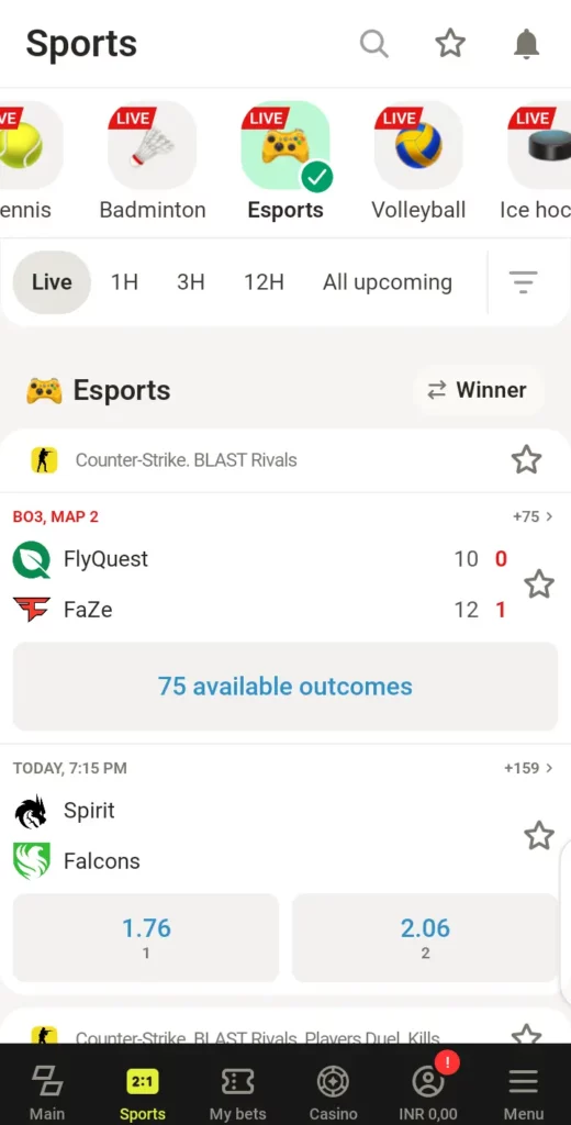Esports at Parimatch