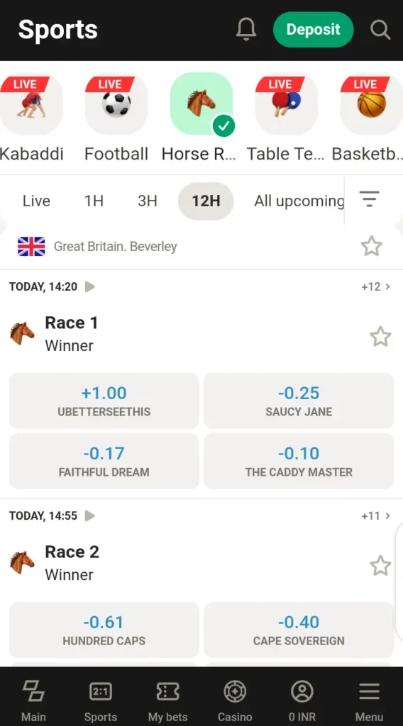Indonesian odds on Parimatch