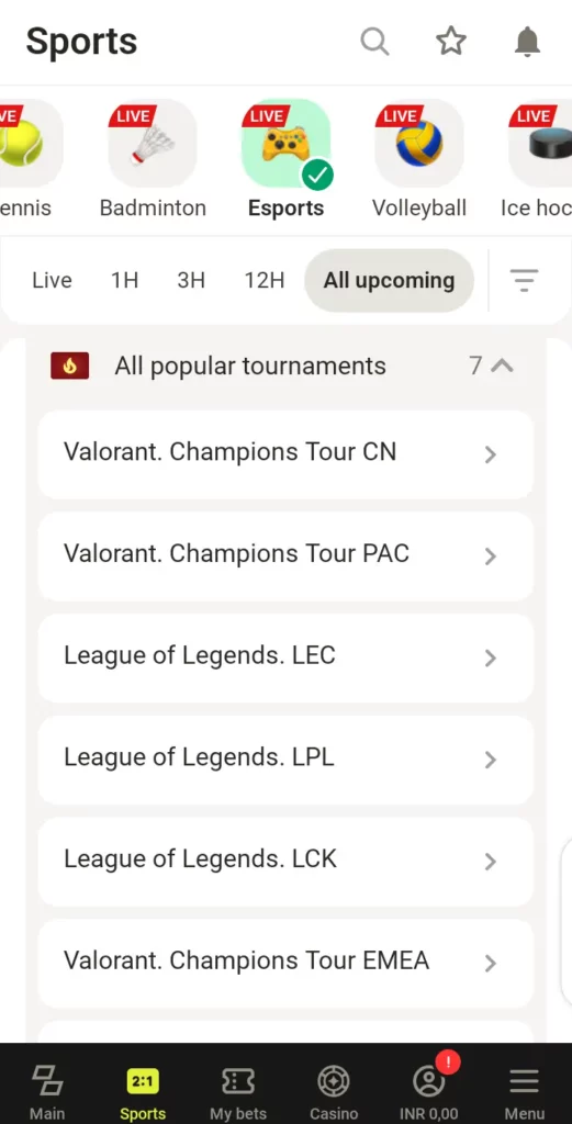Parimath’s major esports tournaments