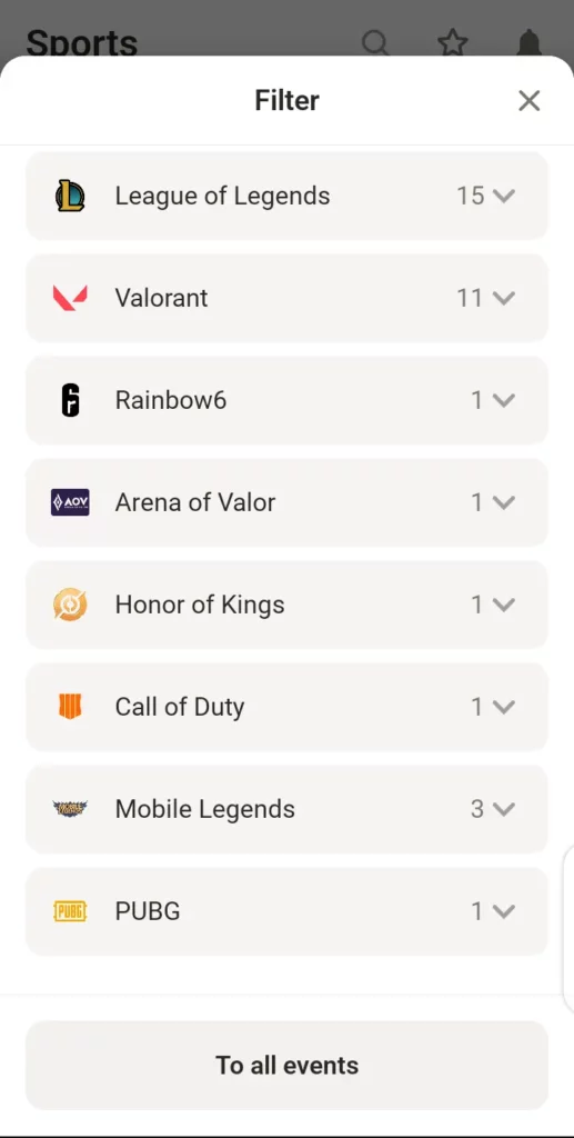 Other Parimatch Esports