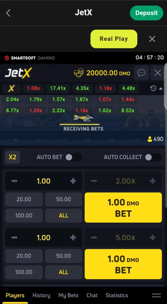 JetX on Parimatch