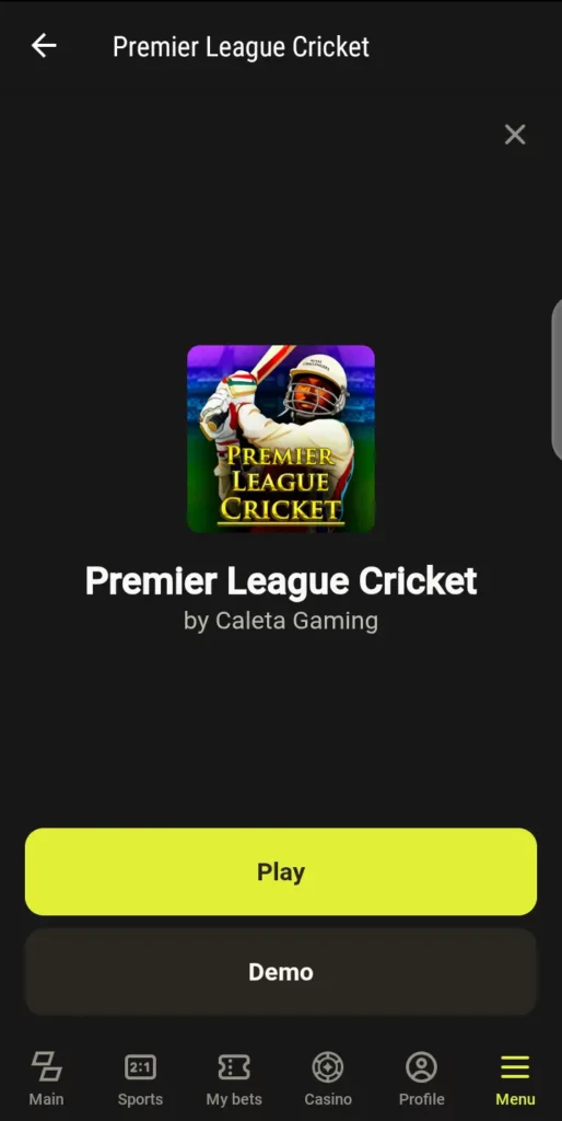 Premier League Cricket on Parimatch
