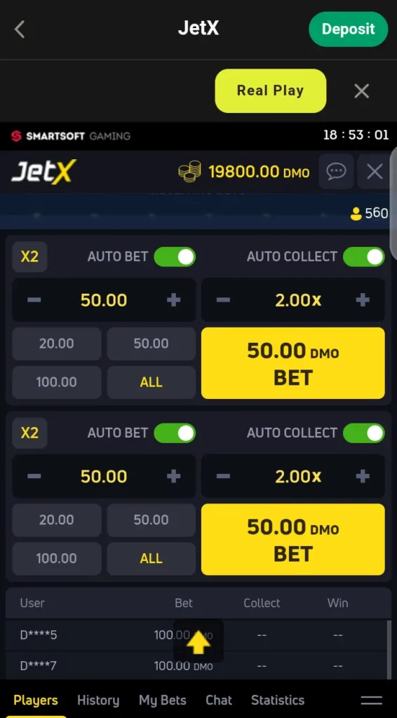  JetX’s auto bet & auto cashout