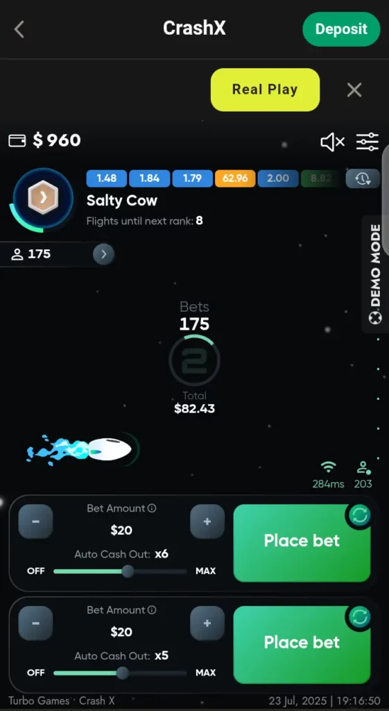 Auto cashout on CrashX