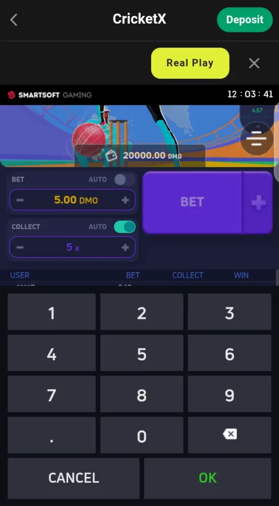 CricketX autocashout feature
