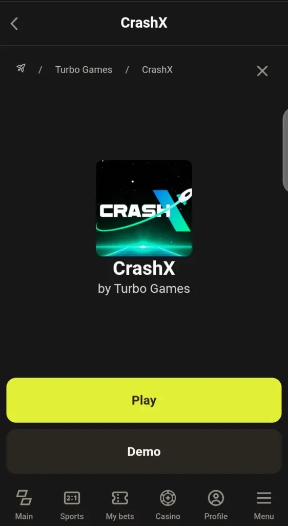 CrashX launch on Parimatch