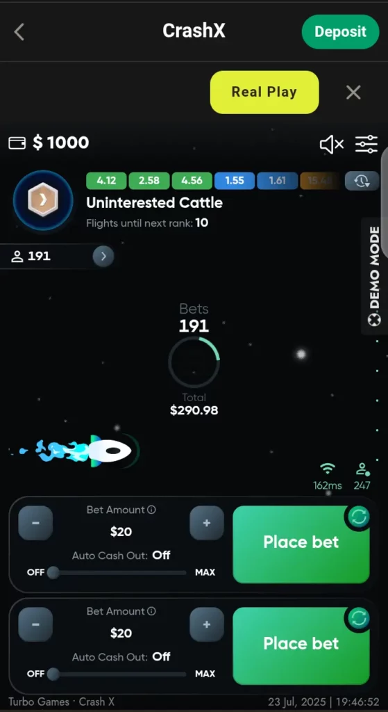 CrashX on Parimatch