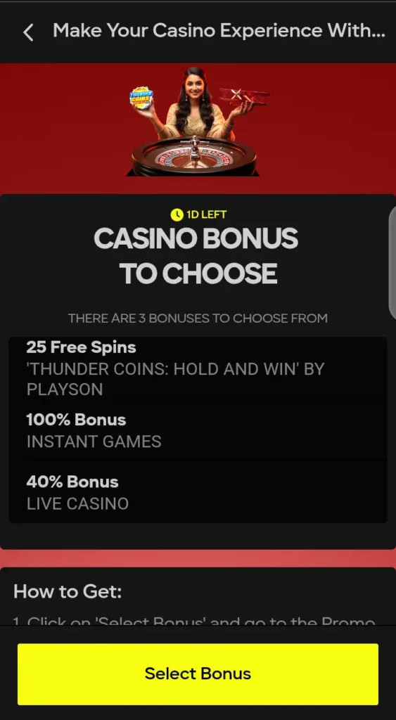 Parimatch reload bonus