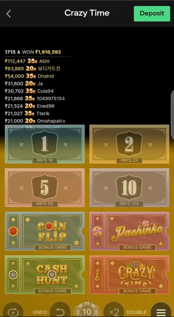 Crazy Time bonus rounds