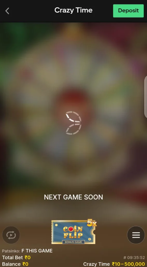 Crazy Time coin flip bonus